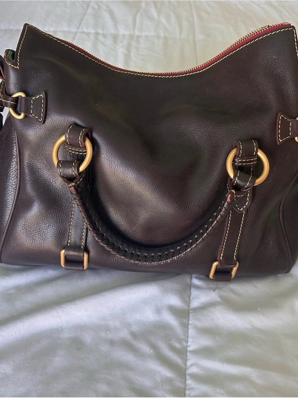 Dooney and Bourke Large Florentine Satchel in Brown Tmoro